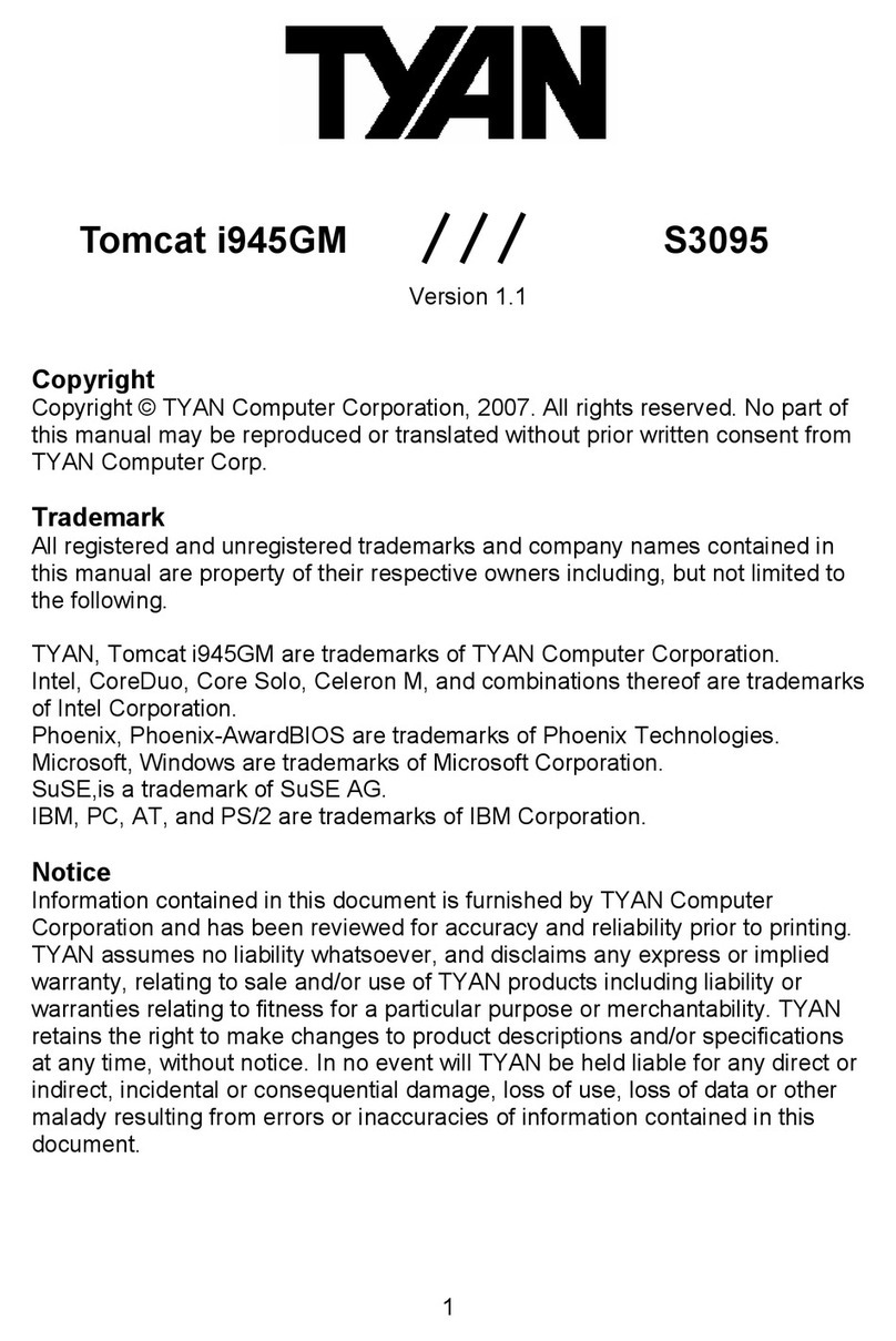 TYAN Tomcat i945GM S3095 user manual