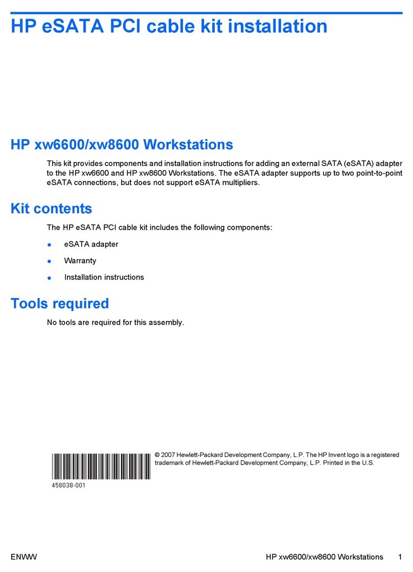 HP Xw6600 - Workstation - 2 GB RAM User manual