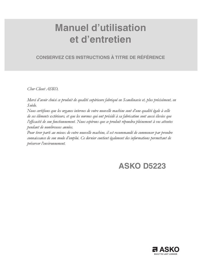 Asko D5223 Configuration guide Asko D5223 Configuration guide