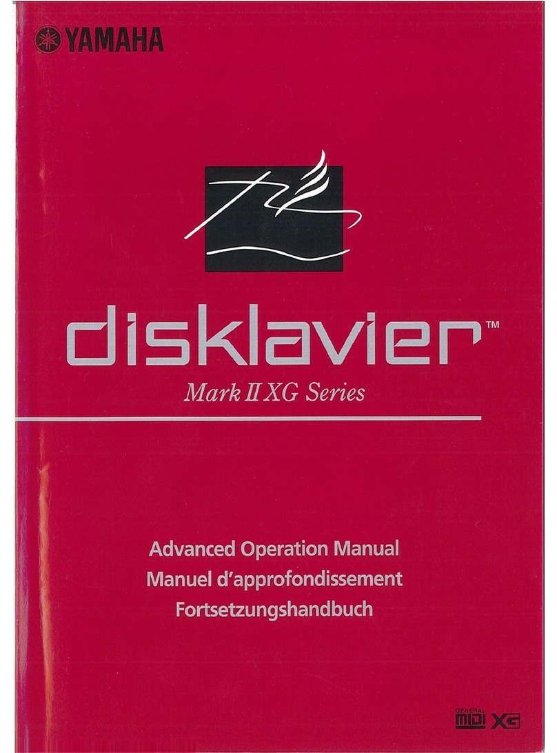 Yamaha Disklavier Mark II XG Series User manual
