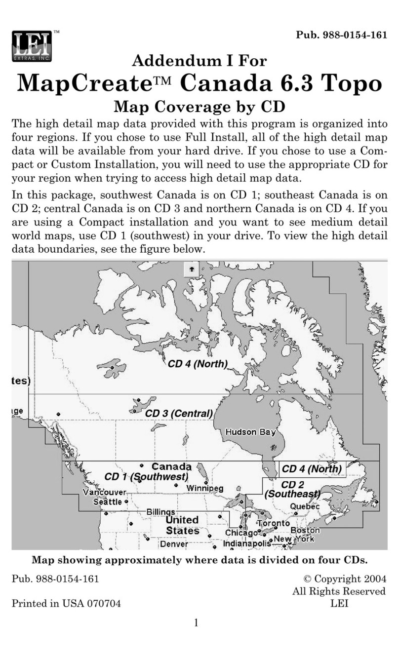 LEI Extras MapCreate Canada 6.3 Topo Addendum User manual LEI Extras MapCreate Canada 6.3 Topo Addendum User manual