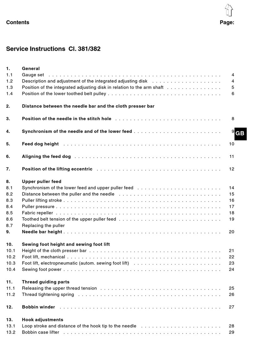 DURKOPP ADLER 381 Operating instructions