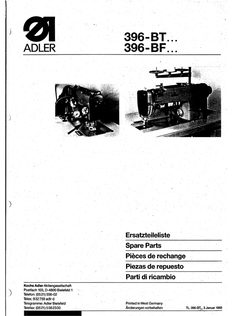 DURKOPP ADLER 396-BT Series Spare parts