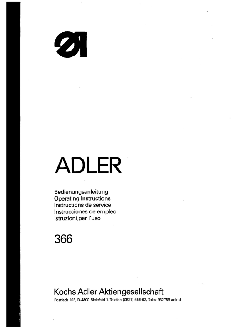 Duerkopp Adler 366 User manual Duerkopp Adler 366 User manual