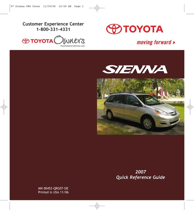 Toyota SIENNA U Quick reference guide
