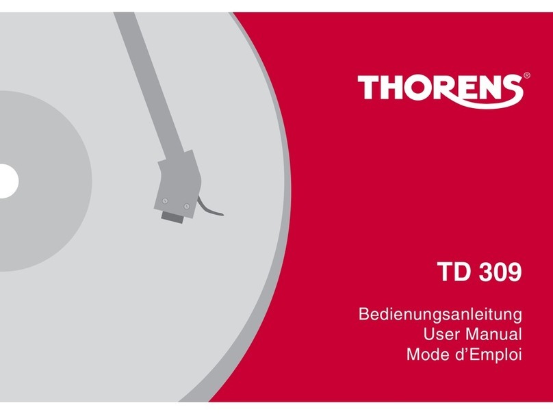 THORENS TD 309 User manual THORENS TD 309 User manual