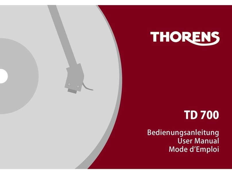 THORENS TD 700 User manual