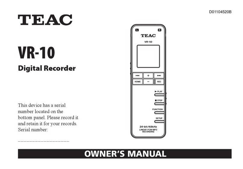 Teac VR-10 owner's manual