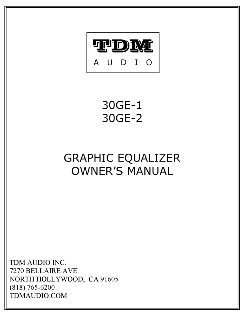 TDM-Audio 30GE-2 owner's manual