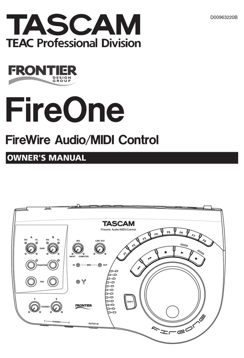 Tascam FireOne owner's manual