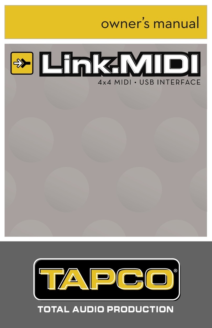 Tapco Link.MIDI owner's manual