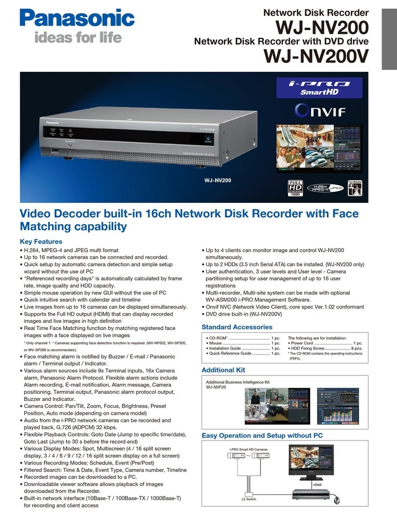 Panasonic WJ-NV200 specification