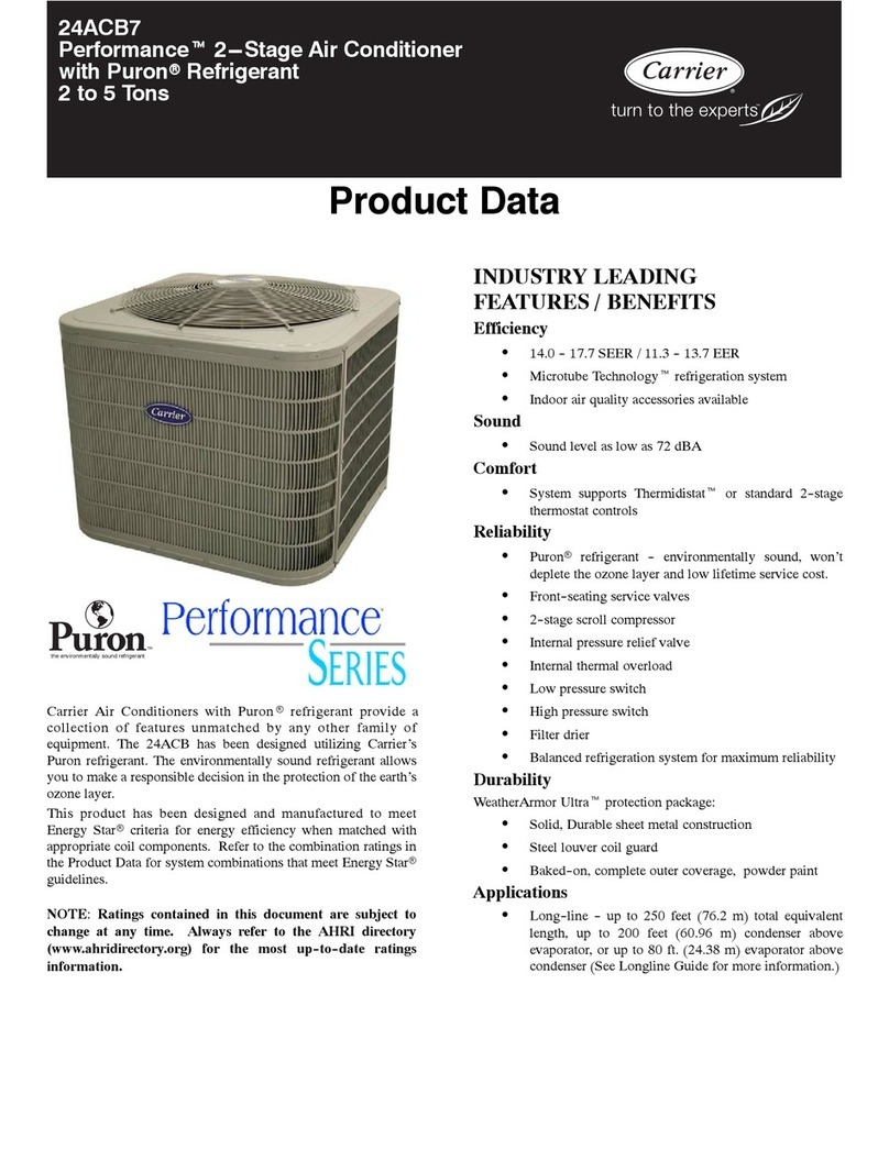Carrier 24ACB7 Comfort Product data