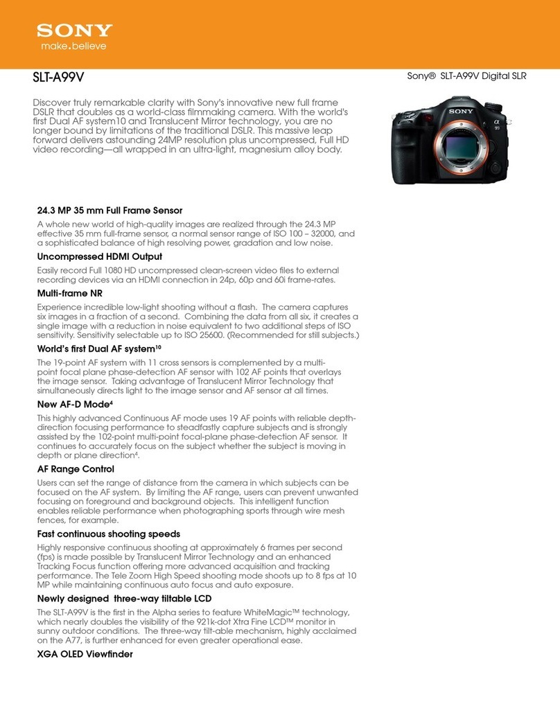 Sony Alpha SLT-A99V Specifications
