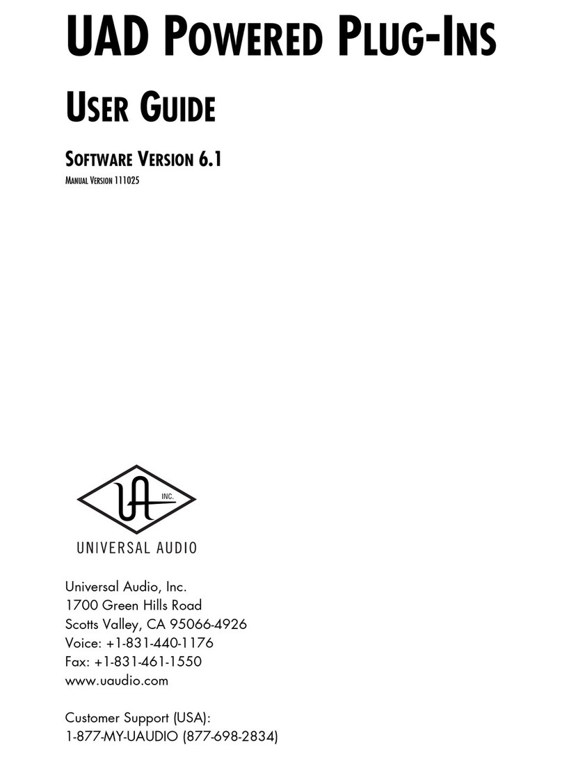 Universal Audio UAD user guide