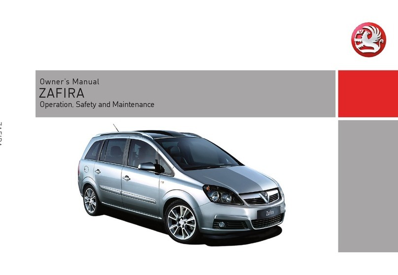 Vauxhall Zafira owner's manual