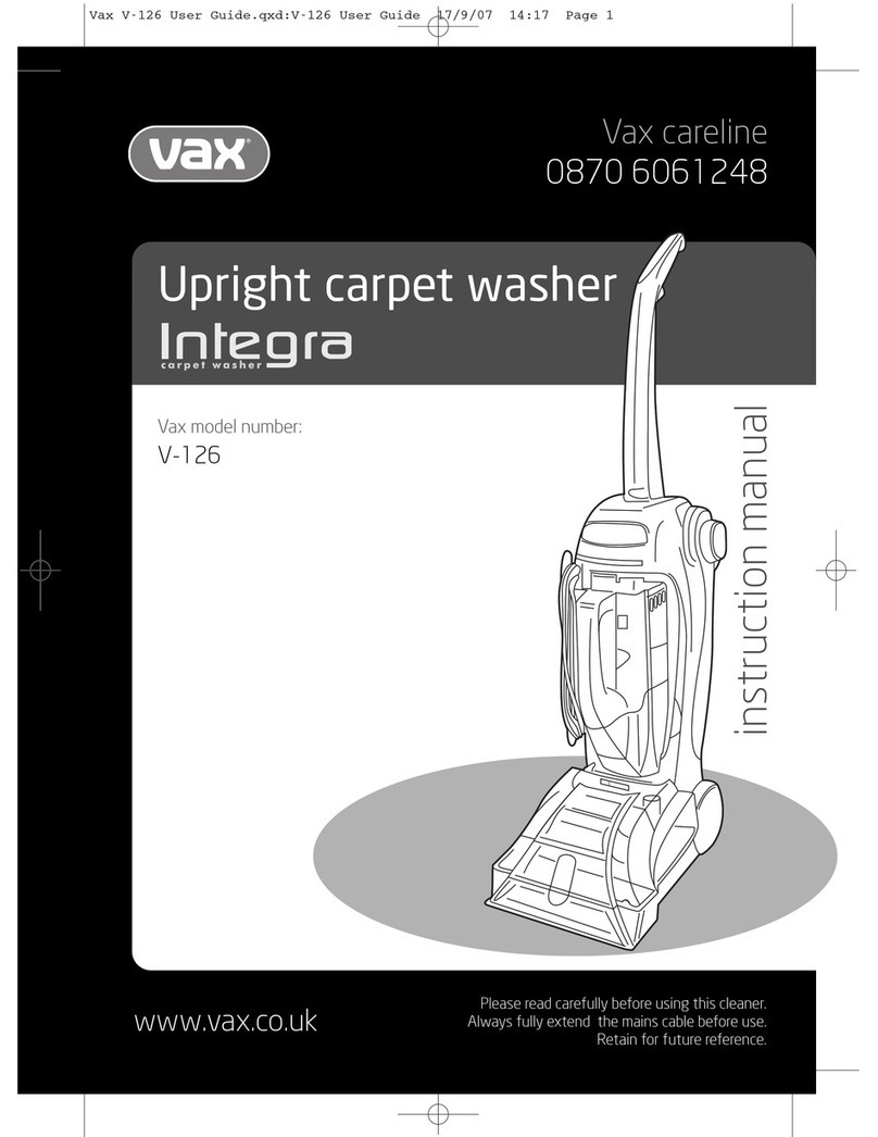 Vax V-126 User manual