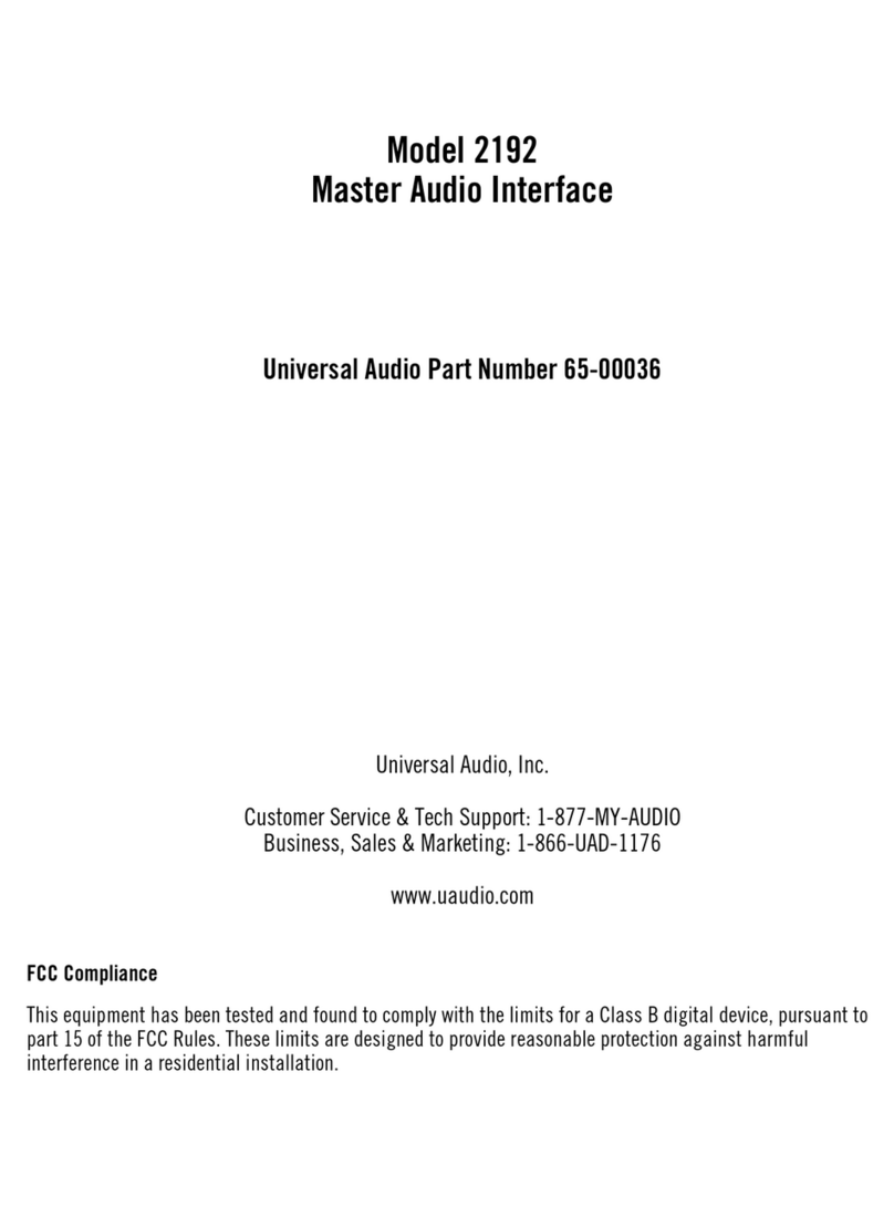 Universal Audio 2192 User manual