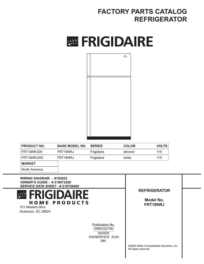 Frigidaire FRT18NRJ Factory parts catalog