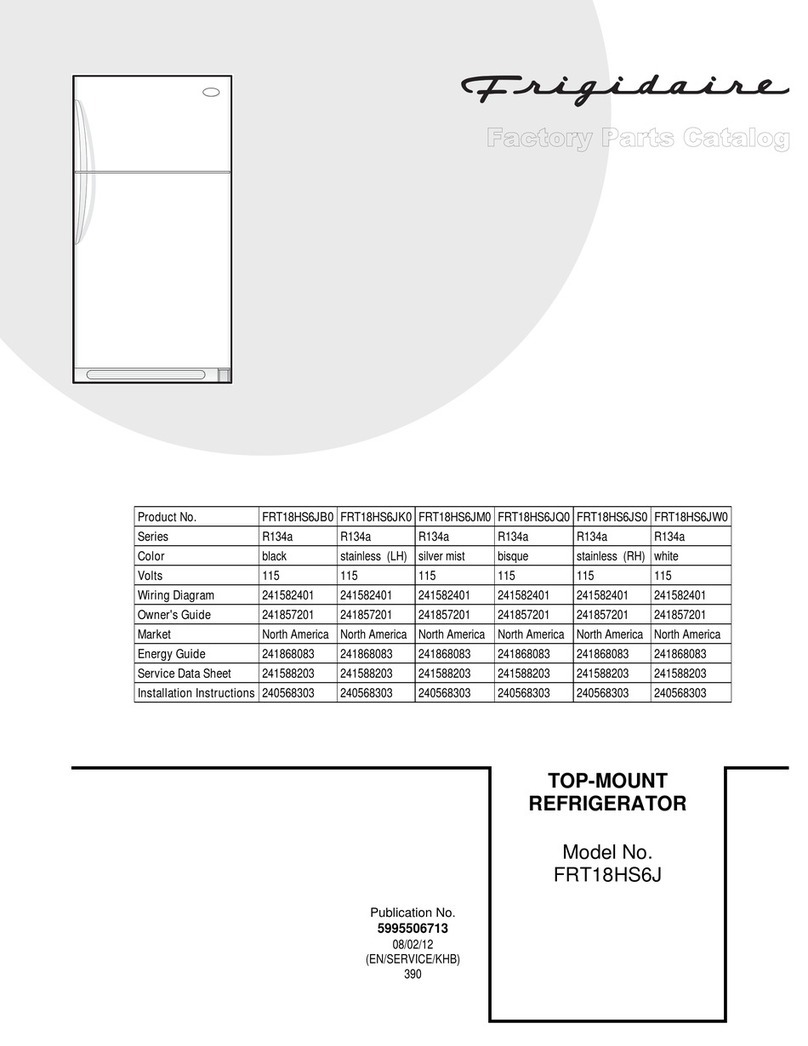 Frigidaire FRT18HS6J parts catalog Frigidaire FRT18HS6J parts catalog