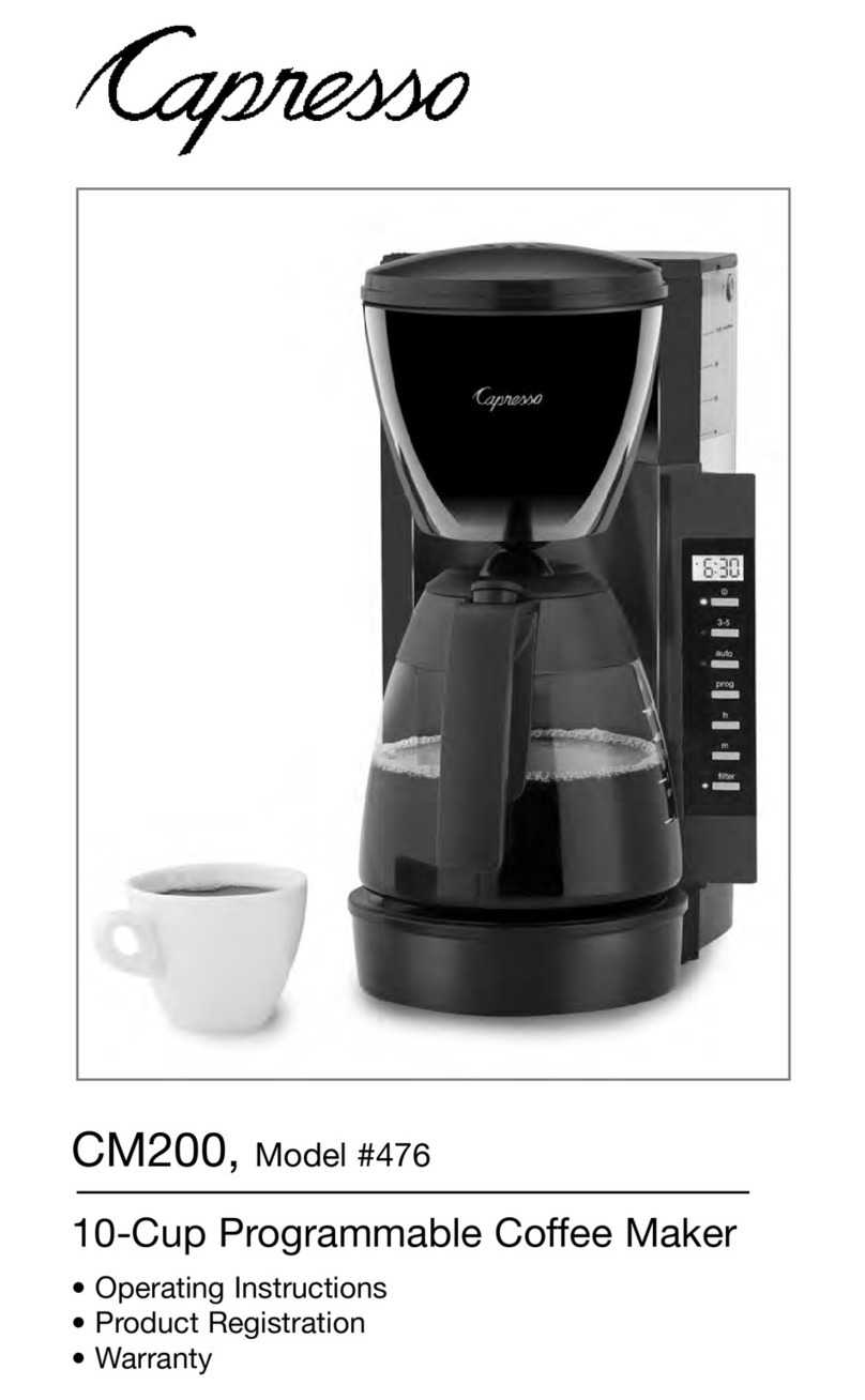 Capresso CM200 476 User manual