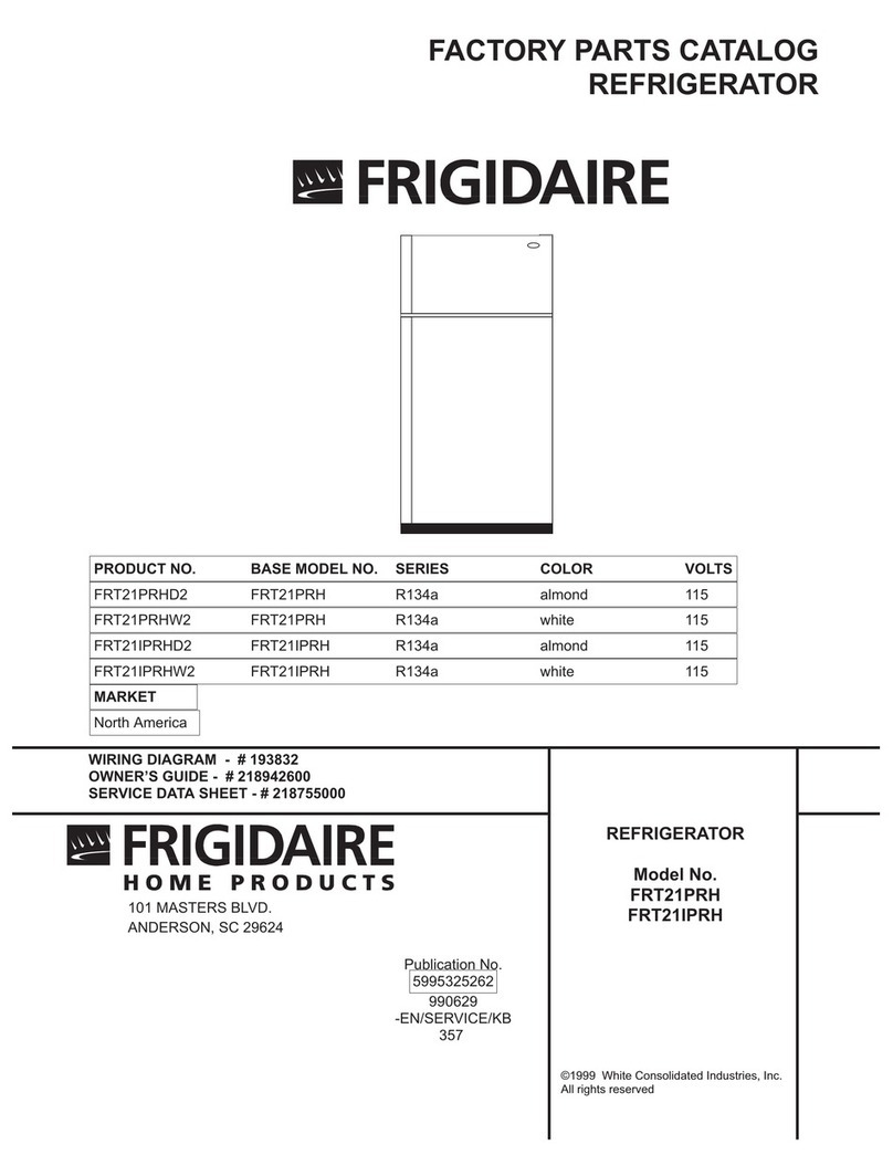 Frigidaire FRT21PRH Factory parts catalog