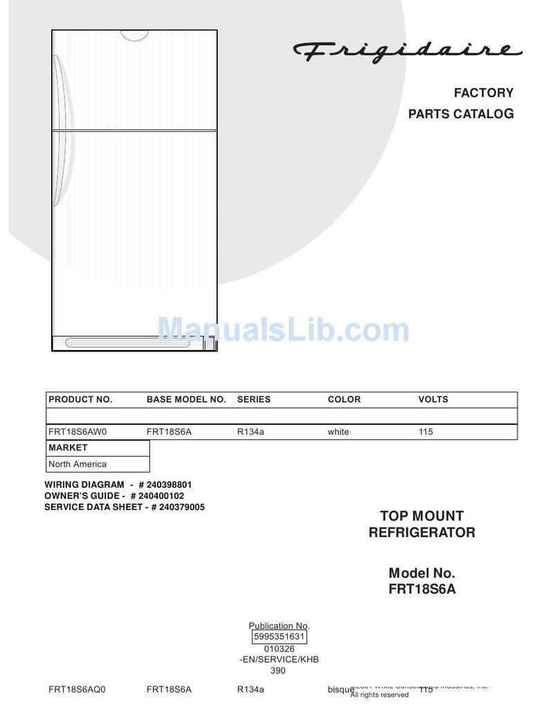 Frigidaire FRT18S6A User manual Frigidaire FRT18S6A User manual