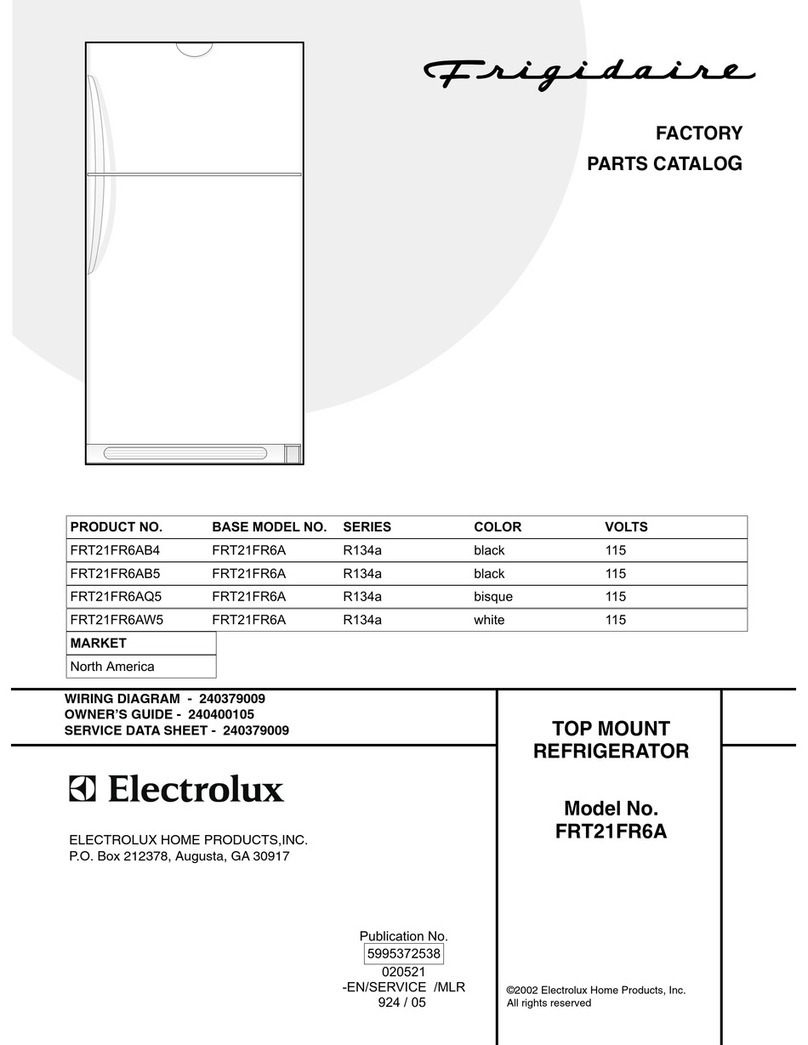 Frigidaire FRT21FR6A Factory parts catalog