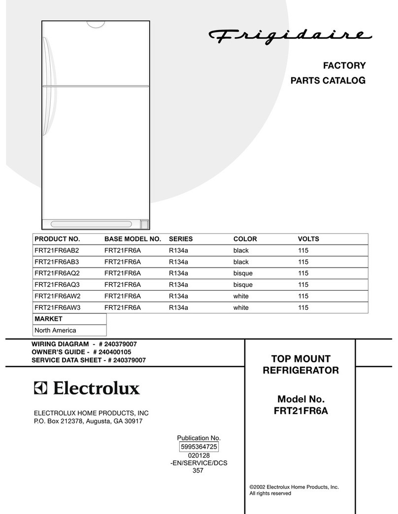 Frigidaire FRT21FR6A Factory parts catalog