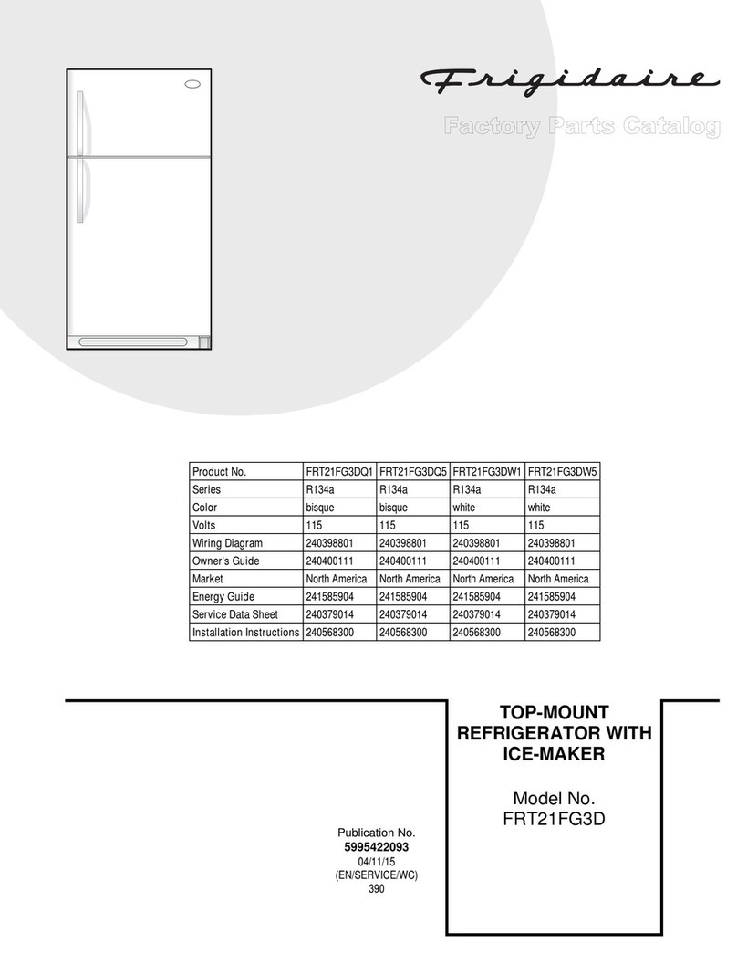 Frigidaire FRT21FG3D Factory parts catalog