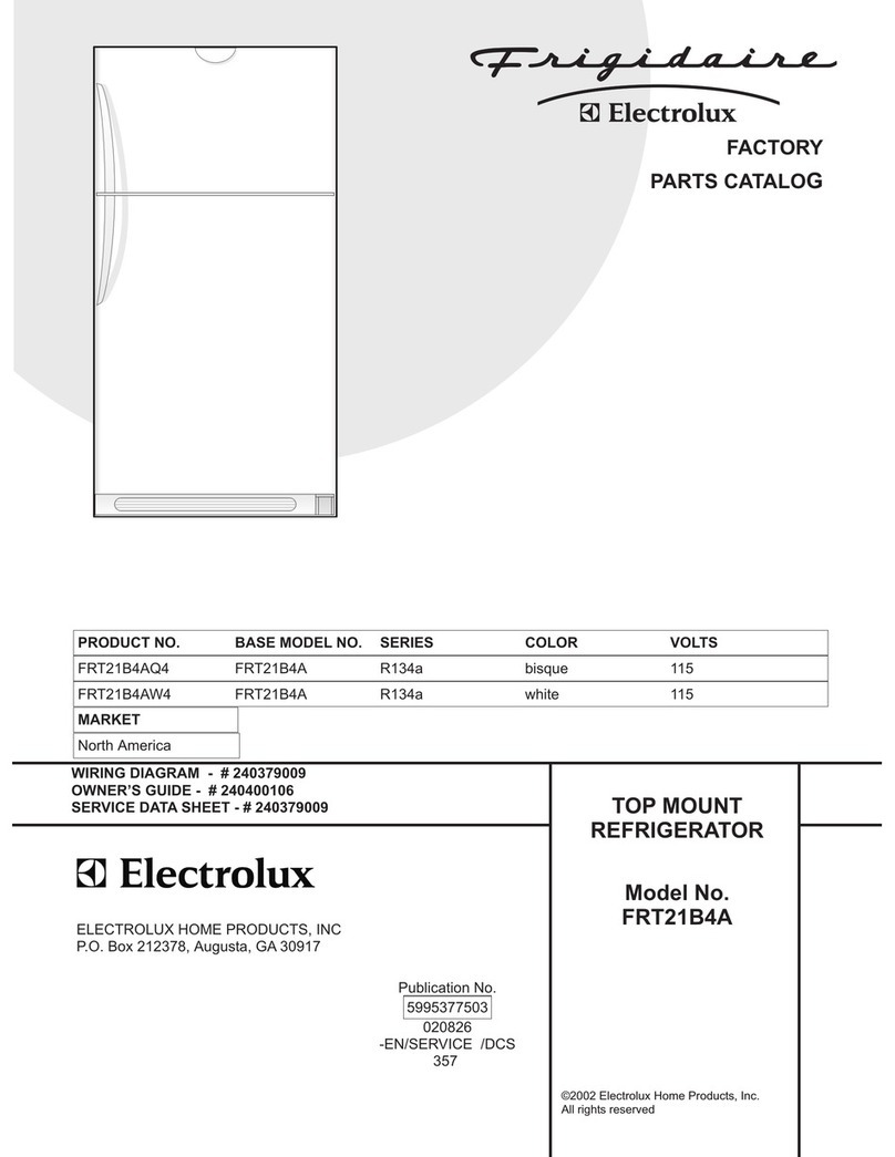 Frigidaire FRT21B4A Factory parts catalog