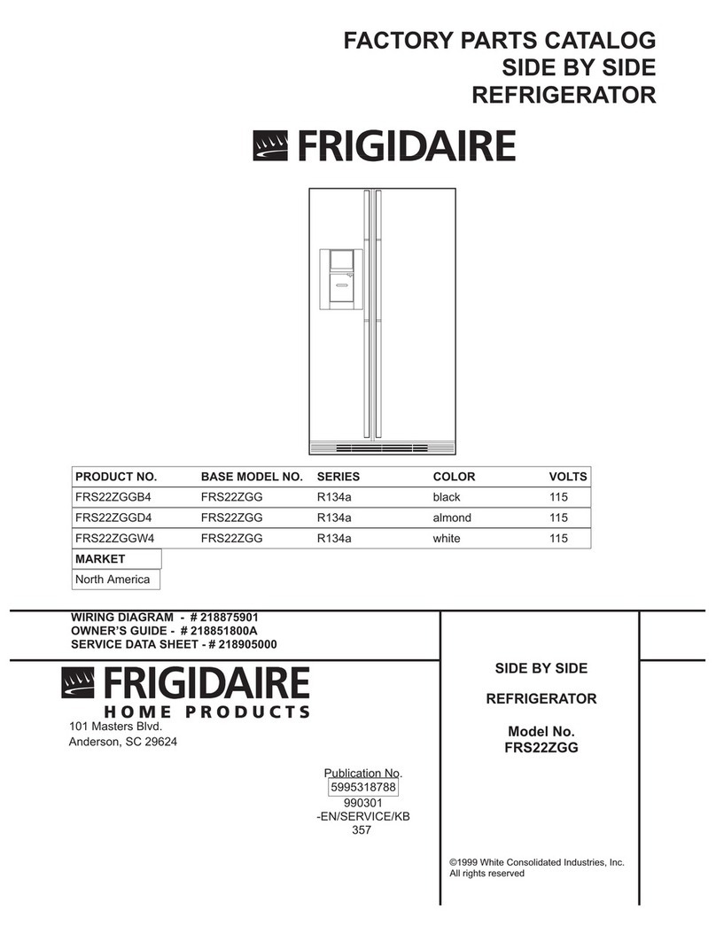 Frigidaire FRS22ZGG User manual Frigidaire FRS22ZGG User manual