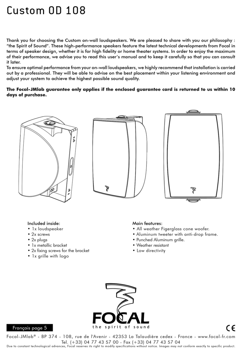 Focal Custom OD 108 user manual