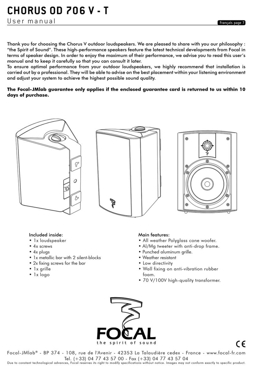Focal Chorus OD 706 V-T User manual