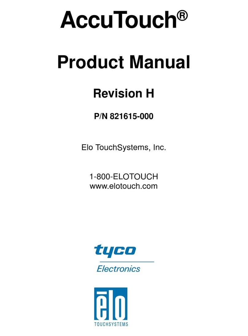 Elo TouchSystems AccuTouch 821615-000 product manual