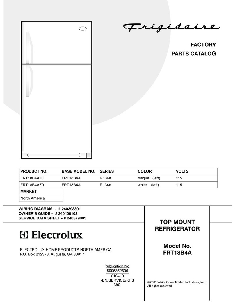 Frigidaire FRT18B4A Factory parts catalog