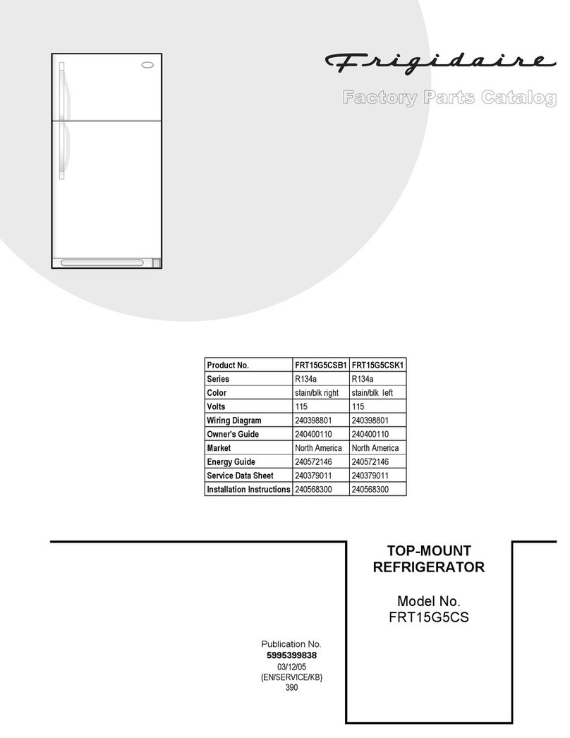 Frigidaire FRT15G5CS Factory parts catalog