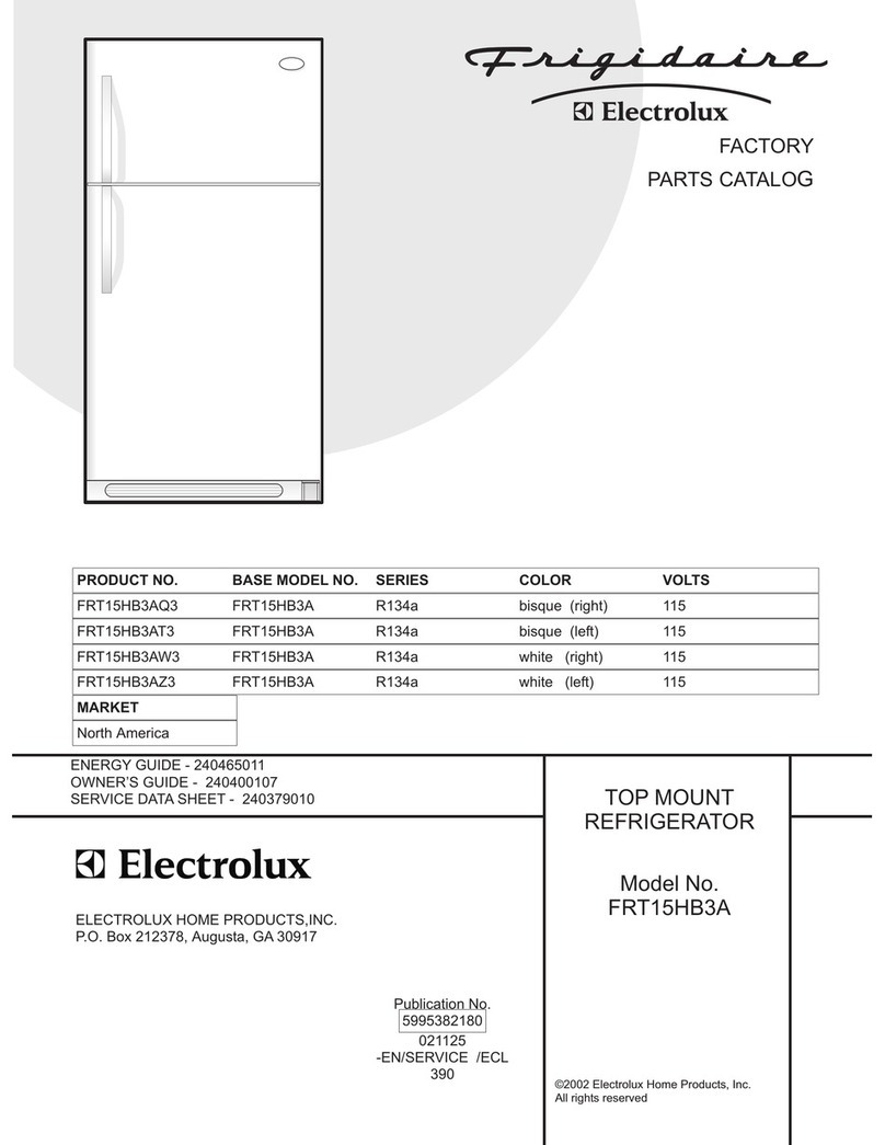 Frigidaire FRT15HB3A Factory parts catalog