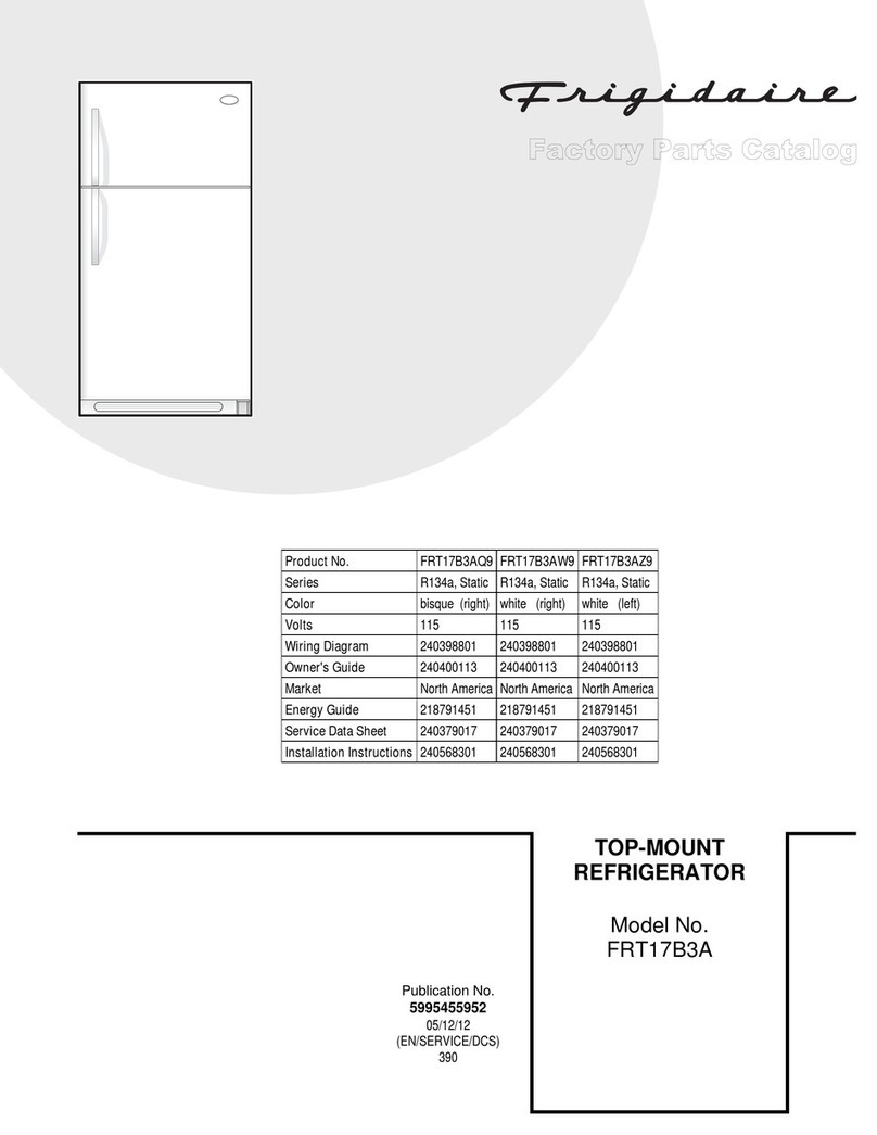 Frigidaire FRT17B3A Factory parts catalog