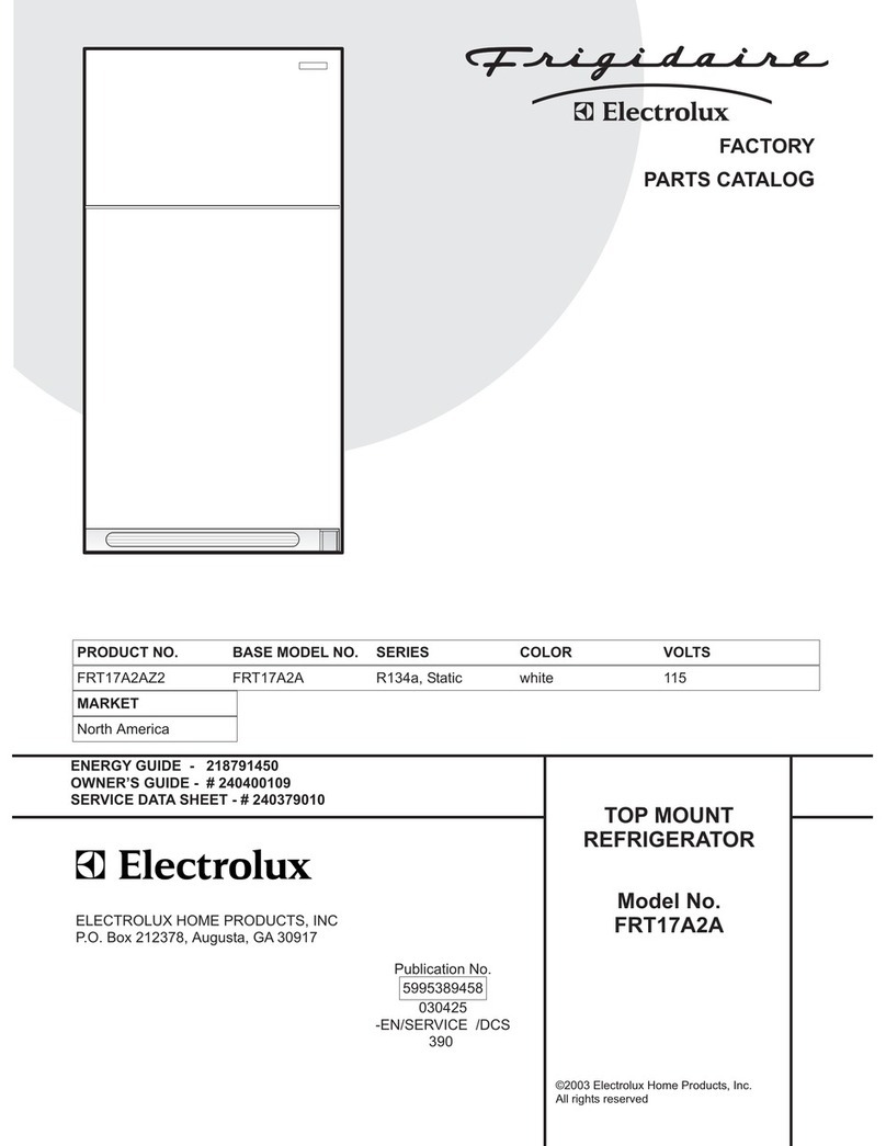 Frigidaire FRT17A2A Factory parts catalog