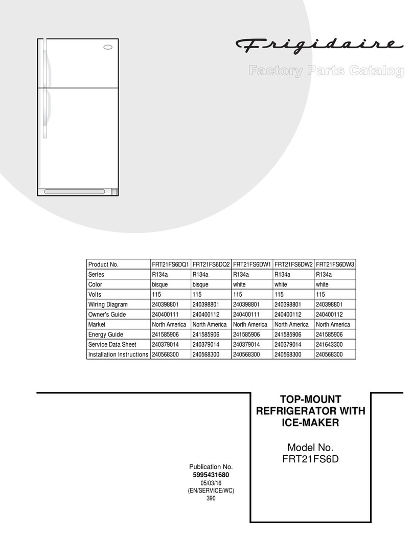 Frigidaire FRT21FS6D Factory parts catalog