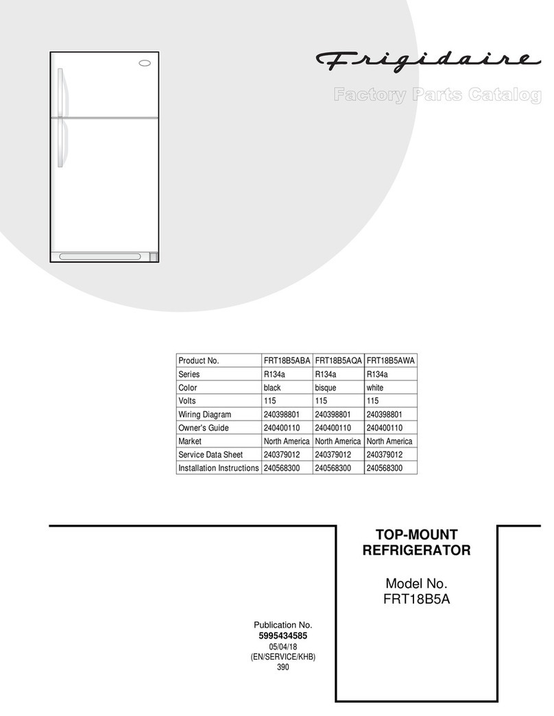 Frigidaire FRT18B5A Factory parts catalog