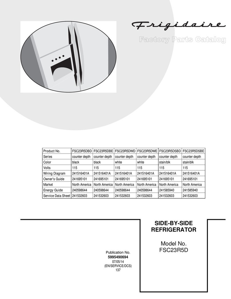 Frigidaire FSC23R5D parts catalog