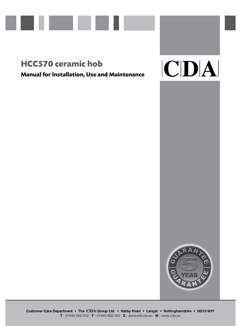 CDA HCC570 for Manual for installation, use and maintenance