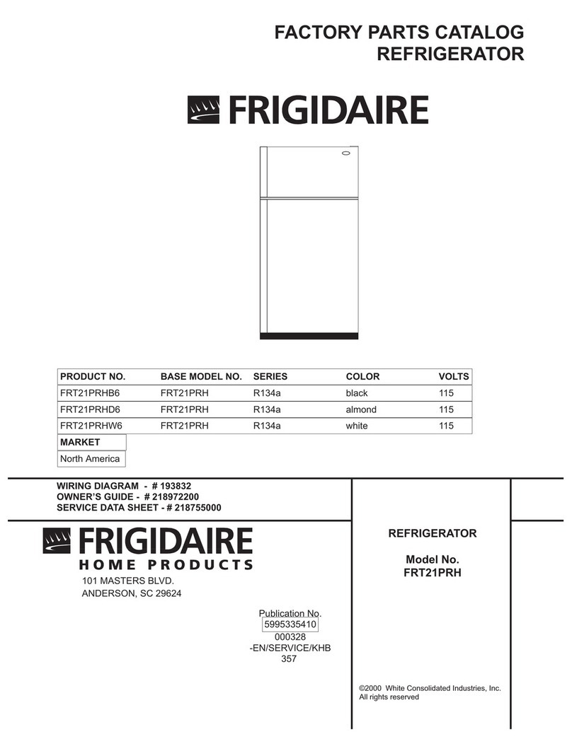 Frigidaire FRT21PRH Factory parts catalog