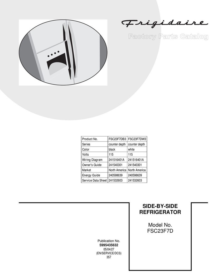 Frigidaire FSC23F7D parts catalog