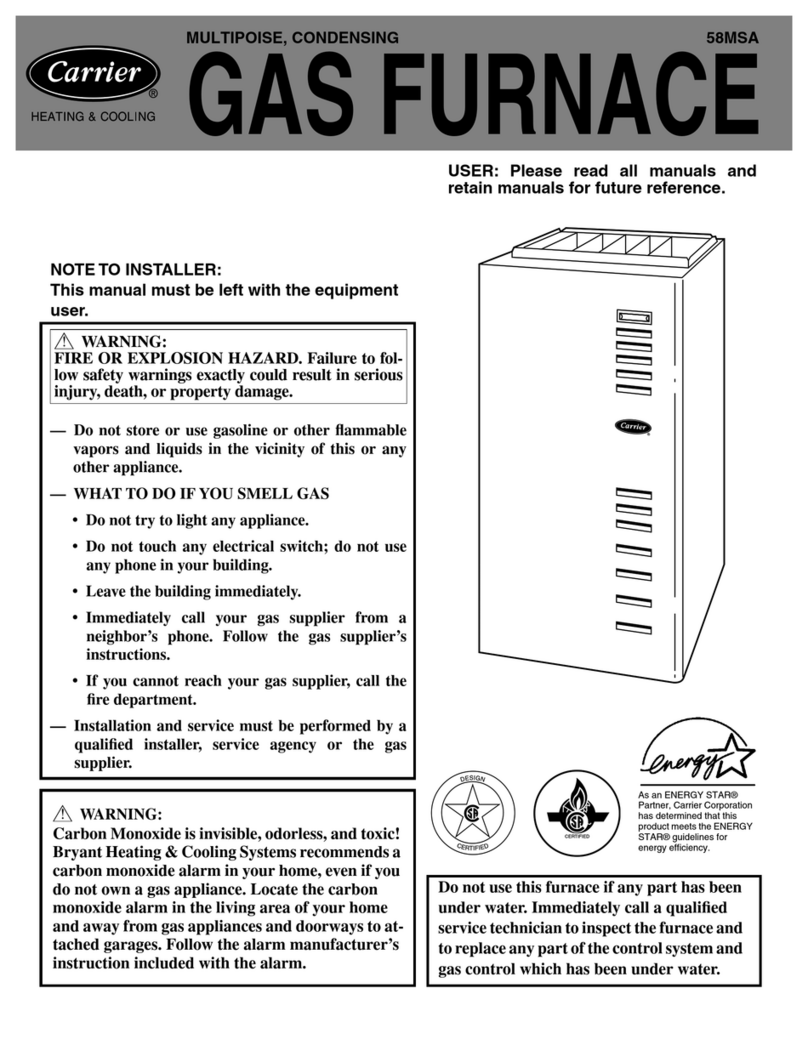 Carrier 58MSA Series user manual