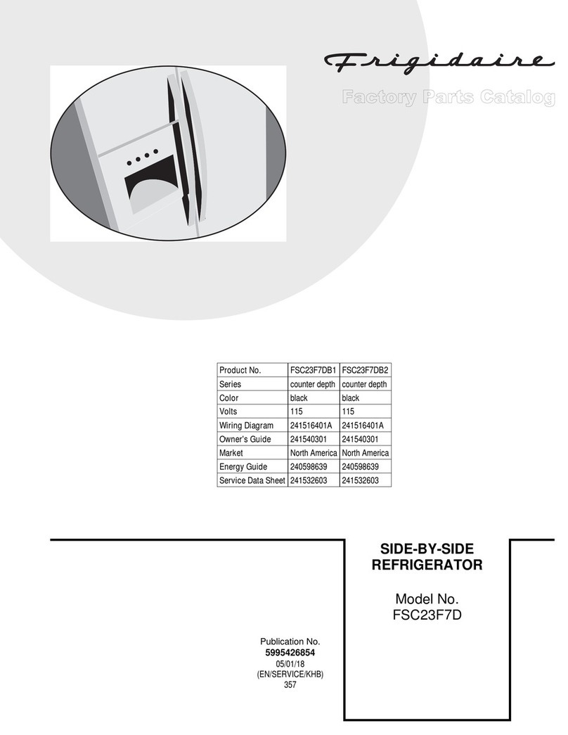Frigidaire FSC23F7D parts catalog