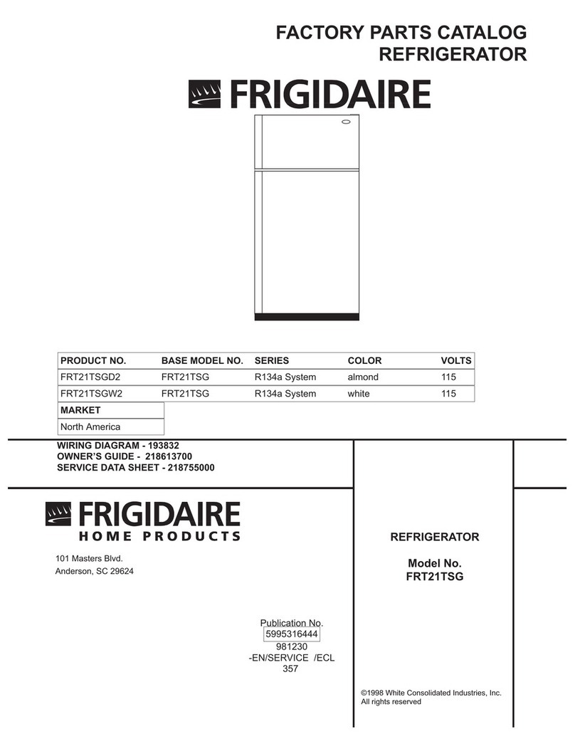 Frigidaire FRT21TSG Factory parts catalog