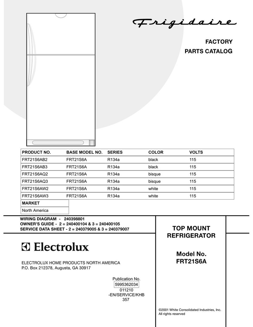 Frigidaire FRT21S6A Factory parts catalog